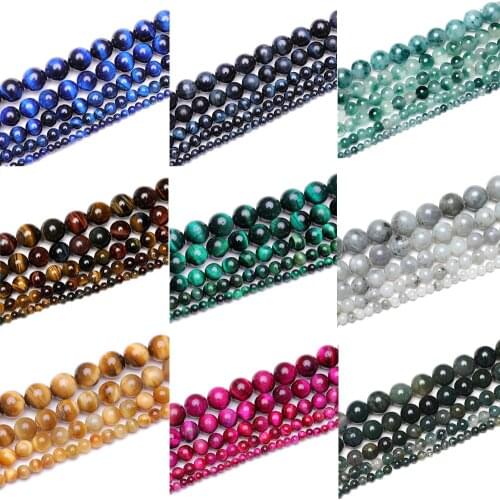 Africa Natural Tricolor Tiger Eye Beads 4-14mm Natural Gemstone Diy Charm Beads For Jewelry Making Hot sale