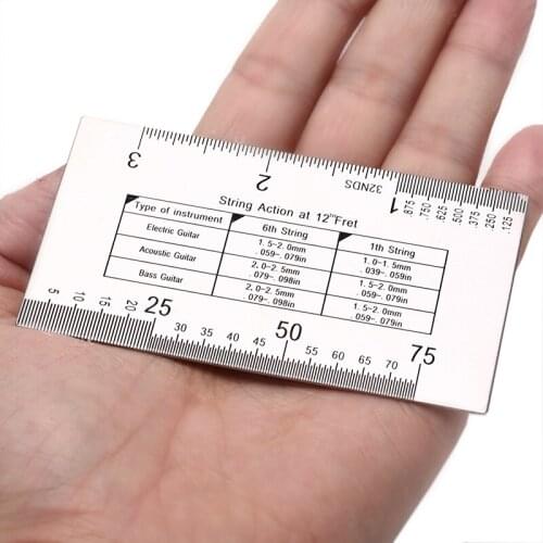 Guitarra Part Accessories 1Set Guitar String Height Gauge + Fret Polishing Protector Guard Guitar Measuring Tools
