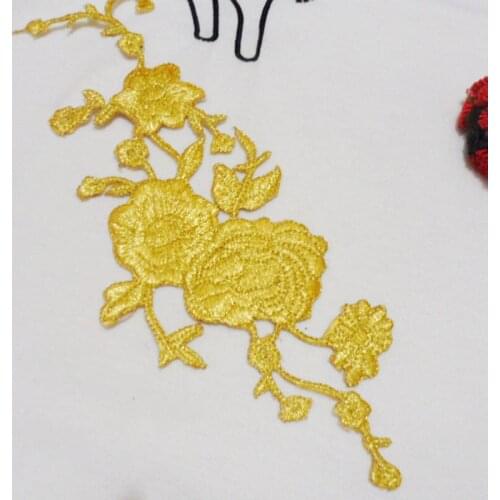 24*9.5 cm DIY clothing accessories embroidery cloth paste stage costume golden cloth patch stickers ironing