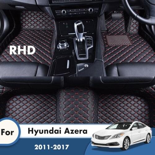 RHD Custom Car Carpet For Hyundai Azera 2017 2016 2015 2014 2013 2012 2011 Car Floor Mats Auto Interior Accessories Styling Rugs