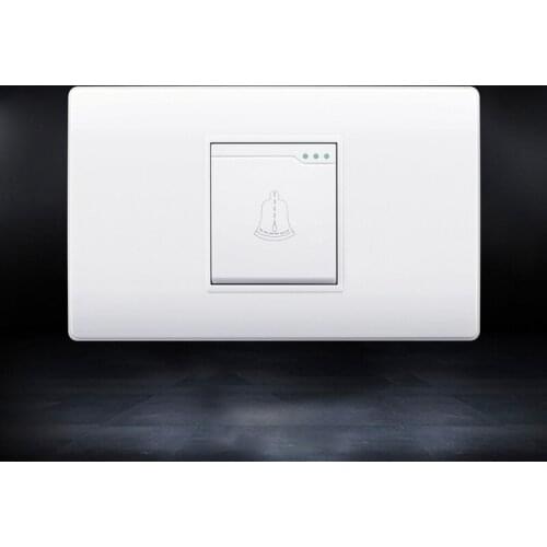 Wall Plate 10A 250V White Wall Mount Doorbell Switch Outlet Faceplate