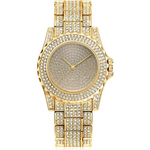 2021 Fashion Iced Out Watch Ladies Diamond Steel Hip Hop Ladies Watch Top Brand Luxury Admiralty Reloj Hombre Relogio Masculino