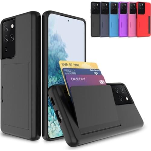 Candy Color Card Slots Cover Business Case For Samsung Galaxy S21 Phone Case Samsung S21 Case Galaxy S 21 Funda para Galaxy S21