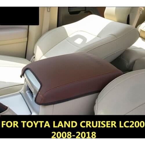 FOR TOYOTA LAND CRUISER LC200 2008-2018 central container armrest box PU Leather auto car-styling content box holder accessories