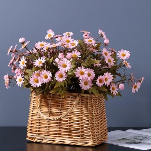 Artificial Flowers Daisy Bouquet Autumn Colors Simulation Retro Pastoral Chrysanthemum For Home Decoration Wedding Fake Flower