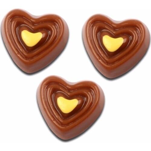 LF 30Pcs Resin Coffee Heart Decoration Crafts Flatback Cabochon Embellishments For Scrapbooking Kawaii Cute Diy Accessories