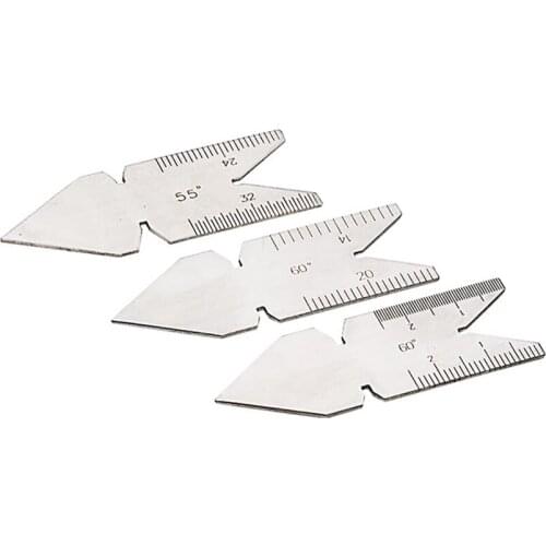 Center Gauge Ruler, Stainless Steel Thread Pitch Gauge, English Standard 55 Degree, USA Standard 60 Degree, Metric 60 Degree