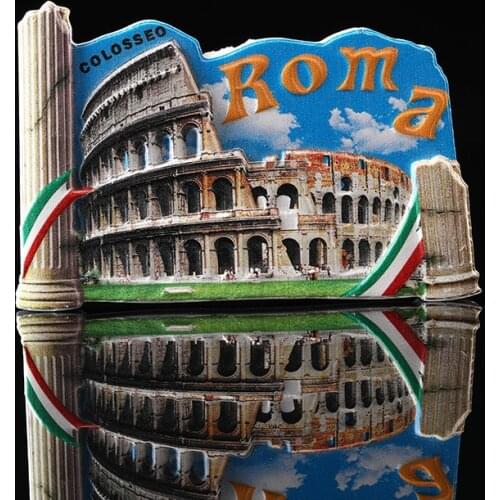 Fridge Magnet Souvenir Creative Resin Countries Decor Roman Colosseum Italy Brasil Refrigerator Magnet Sticker Home Decoration