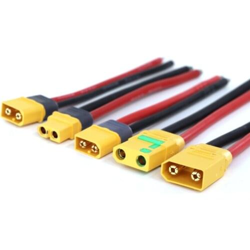 Model airplane cross plane fixed wing silicone line ams XT30/XT60/XT90 power cord with line