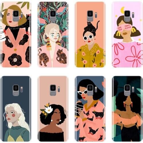 Soft Silicone Case For Samsung Galaxy Note 9 8 5 4 Black Girl Back Cover For Samsung Galaxy S5 S6 S7 Edge S8 S9 Plus Phone Case
