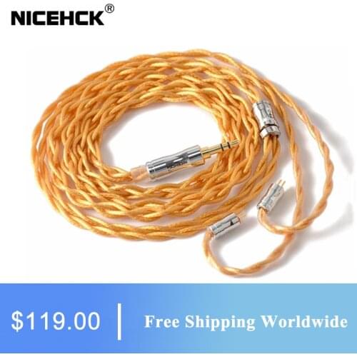 NICEHCK C4-2 Cable 5N Silver Plated Copper and Copper-Silver Alloy Mixed 3.5/2.5/4.4mm MMCX/0.78mm/QDC/NX7 Pro 2Pin For TFZ NO.3