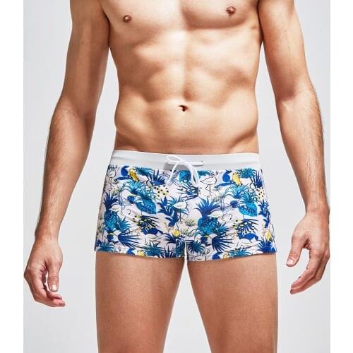 New Brand man swimwear boxer brand Mens swimming trunks Sexy Male beach Shorts Boxers suit Men Swimsuit Surfing pants
