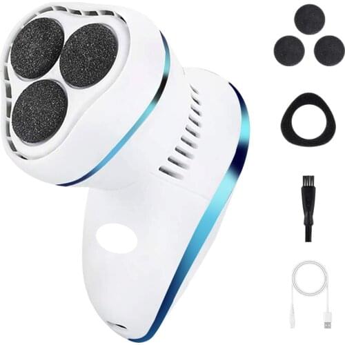 New type of electric foot grinder three-head USB electric callus removal foot file and foot correction machine