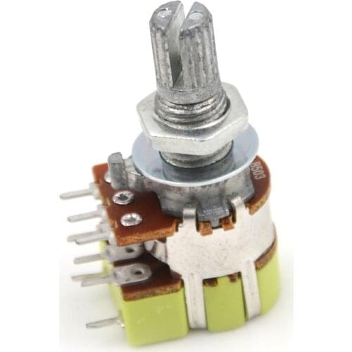 1pcs B50K 50K Ohm Dual Linear Taper Volume Control Potentiometer Switch