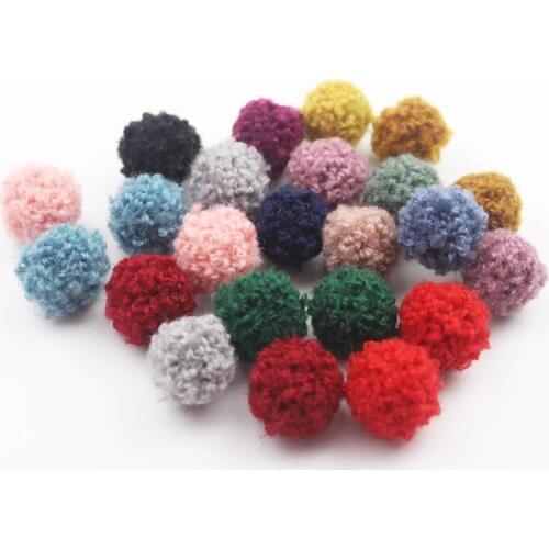 Teddy PomPom Color Fluffy Pom Pom Plush Balls Wedding Party Decor Kids Hair Accessories DIY Scrapbook Toys Craft Supplies 20pcs