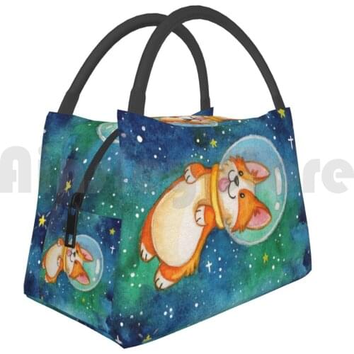 Portable Insulation Bag Space Corgi Corgi Corgis Dog Cute Space Astronaut Outer Space Stars Galaxy Kawaii