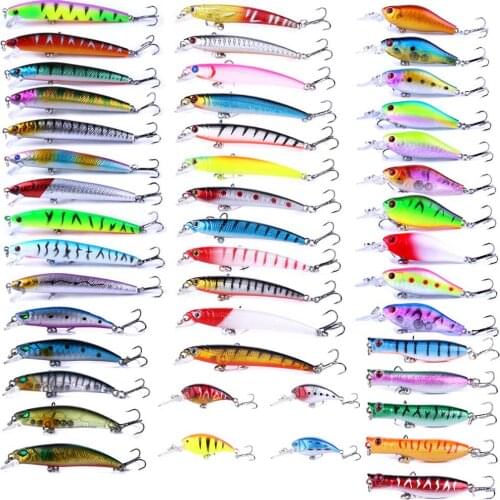 Mixed 8 Model Fishing Lure 56pcs/lot Minnow isca Artificial Quality Professional Crankbait Wobblers carp Fishing Tackle pesca