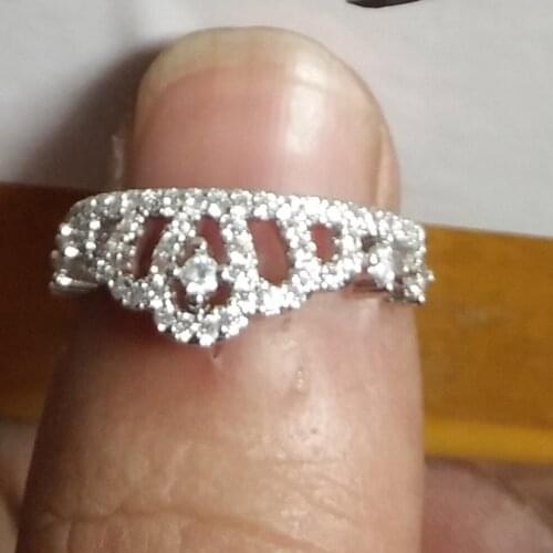 YaYI Jewelry Fashion Princess Cut White Cubic Zirconia Silver Color Engagement Wedding Party Adjustable Rings Precious Gift