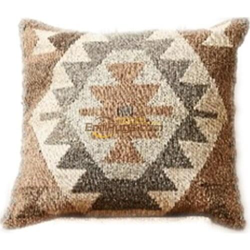 Hand Crafted Fine Sofa Chair Decor Fleece Pillow European Luxury Cushion Square Pillow Cover Cushion Case Toss Pillow