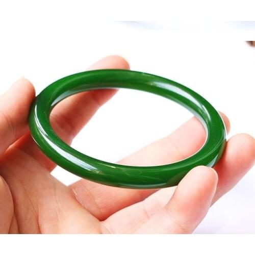 Xinjiang Hetian Bracelet Spinach Green Round Bangle Jade Bracelet bangle
