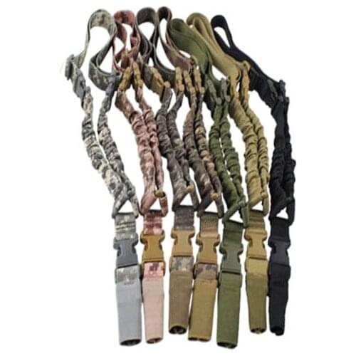 1000D Heavy Duty Tactical Single Sling Adjustable Bungee Rifle Gun Sling Strap With Side-release Buckle Belt For Hunting