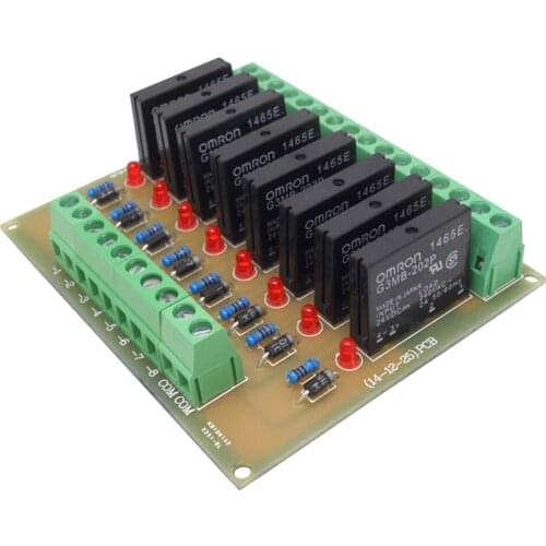 DC 24V 2A Solid State Relay Module High Level Trigger 8 Channel with Signal Indicator