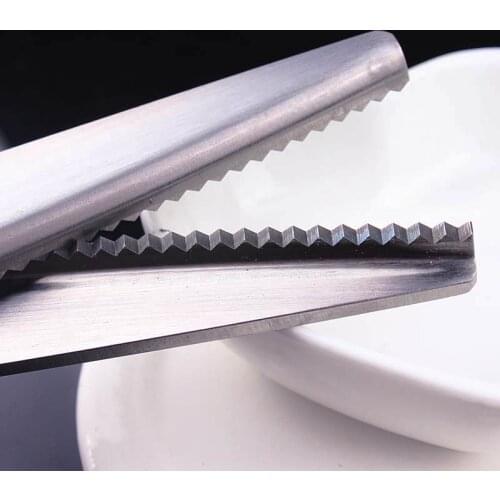 High Quality Dressmaking Tailor Leather Fabric Shear Sewing Cut 8/9/10/11/12 Inch Zig Zag Scissor Fabric Sharp Upholstery Tool