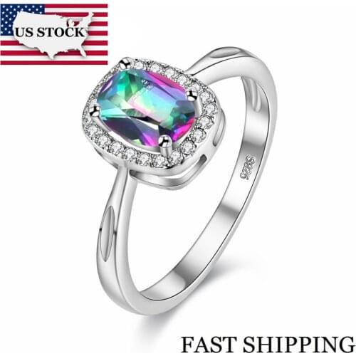 US STOCK Uloveido Mystic Rings for Women Bijouterie Wedding Rings Engagement Jewelry Anniversary Engagement Rainbow Ring Y3180