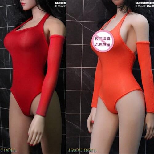 1/6 Sexy Swimsuit Bikini Siamese Sling Spa Resort Seaside Swimsuit fit 12'' female action figure body in stock Girljump suit