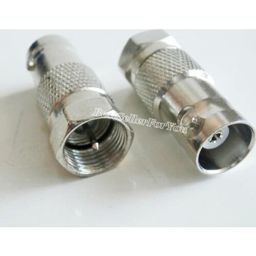 1Pcs F-BNC adapter F Type male plug to BNC female RF coax Connector for CCTV NEW
