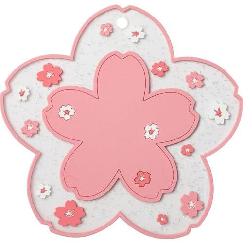 1Pc Japan Style Cherry Blossom Heat Insulation Table Mat Family Office Anti-Skid Flower Tea Cup Milk Mug Coffee Cup Coaster