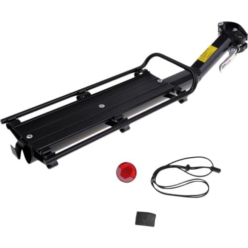 30KG Strong Alloy Rear Bicycle Pannier Bag Luggage Carrier Rack Bike Cycle Seat Post Black