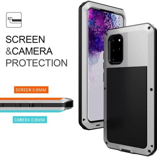 For Samsung Galaxy S20 Ultra/s20 Plus 5g Cases Armor Aluminum Metal +soft Silicone Back Cover Full Protection Outdoor Shockproof