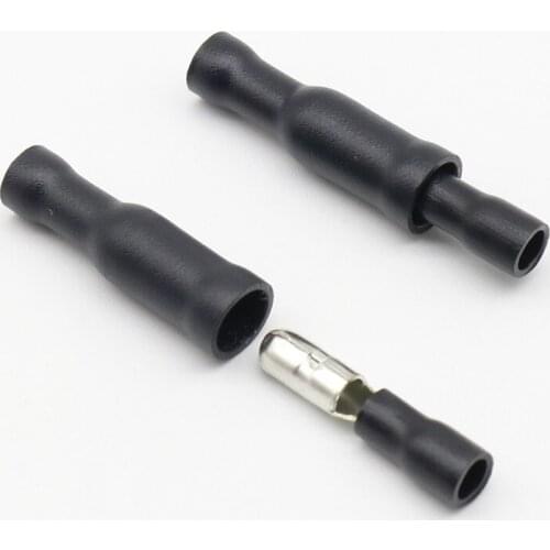 Hot 50 X Black Male Female Bullet Connector Crimp Terminals Wiring