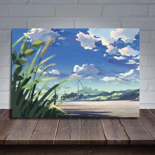 Canvas HD Prints Summer Painting Wall Art Sunny Day Poster Modern Anime Landscape Home Decor Rural Modular Picture Bedroom Frame