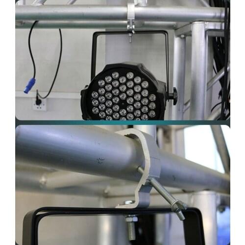 Good Quality 10pcs/lot Stage Light Hook Led Par crook Silver Aluminum Mini Led Moving Head Clasp Can Bear 30kg Weight