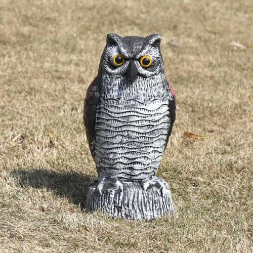 Fake Owl Decoy Bird Scarer For Pest Control Scarecrow Garden Yard Decor Craft Realistic Bird Repellent Outdoor Fake Standing Owl