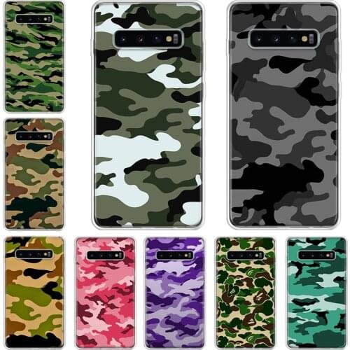 Camouflage Pattern Camo military Army Black Phone Case For Samsung Galaxy A71 A70 A51 A50 A41 A40 A30 A21 A10 A01 A90 A20S A20E