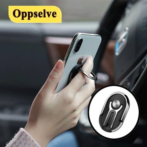 Luxury Mobile Phone Finger Ring Holder 360 Degree Rotatable Round Car Air Vent Grip For Magnetic Smartphones Stand Accessories