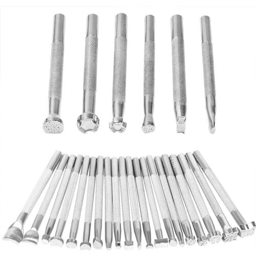 RORGETO Metal Printing Tool Leather Stamping Set Saddle Making Tools Leather Stamps Craft Leather Embossing for Working Handmade