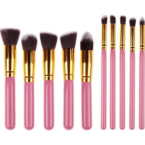 10 Pcs Silver/Golden Makeup Brushes Set maquiagem Cosmetics maquillaje Makeup Tools Powder Eyeshadow Cosmetic Set Makeup Brush