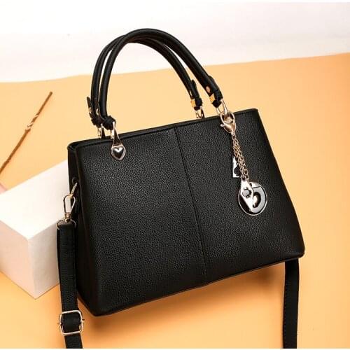 New womens shoulder bag quality PU production womens handbags high quality discount factory hot business womens bag black bag