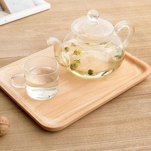 Japanese Style Wooden Tray Serving Tray Fruit Dessert Rectangular Plate Plate Wooden Oak Plate Dining Pallet Home Bread X2E6