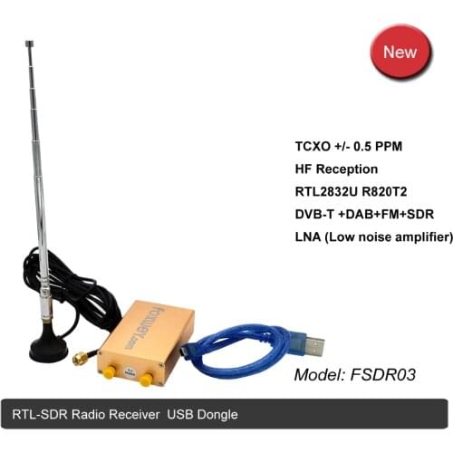 New RTL SDR RTL2832U R820T2 HF TXCO SMA in SDR#, HDSDR, GQRX or SDR Touch on Android, Windows, MacOS, Linux, Raspberry Pi