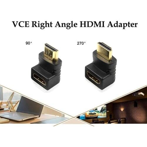 HDMI 90 degree right angle elbow 90 degree bend angle extension male to female adapter adapter HDMI head U6I7