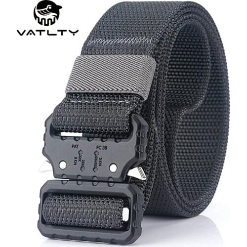 Strong Nylon Tactical Belt For Men Anti-Rust Metal Quick Release Buckle 1200D Thick Military Army Belt Outdoor Sports Belt
