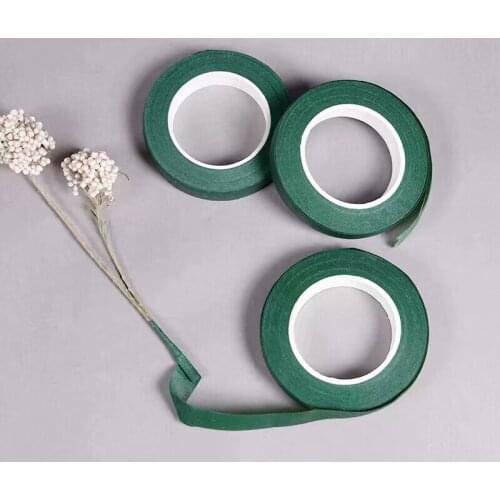 2Pcs 30M Self-adhesive Green Paper Tape Grafting Film Floral Stem for Garland Wreaths DIY Craft Artificial Silk Flower