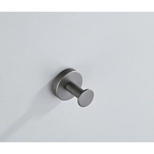 Grey Color Bathroom Towel Hooks Clothes Hanger Coat Hooks Rustproof Decoration Robe Hook Bathroom Accessories