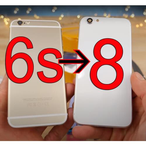 Glass Back for iPhone 6s Housing like iPhone 8 ,For iPhone 6s Housing Convert to iPhone 8 Chassis Replacement