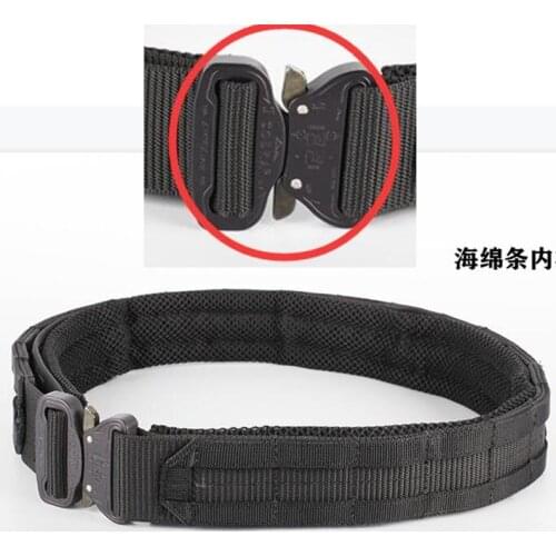 Tactical CS Outdoor Molle Belt Inner Belt + Outer Belt +Sponge Pad Army Fighter Belt Hunting Shooter Belt Hard Material